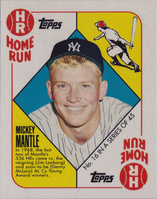 2010 Topps Blue Back #16 Mickey Mantle HOF Yankees!