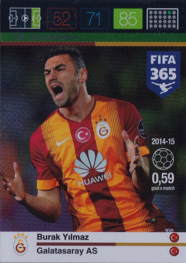 2015 FIFA 365 Adrenalyn XL Goal Machine Burak Yilmaz Galatasaray