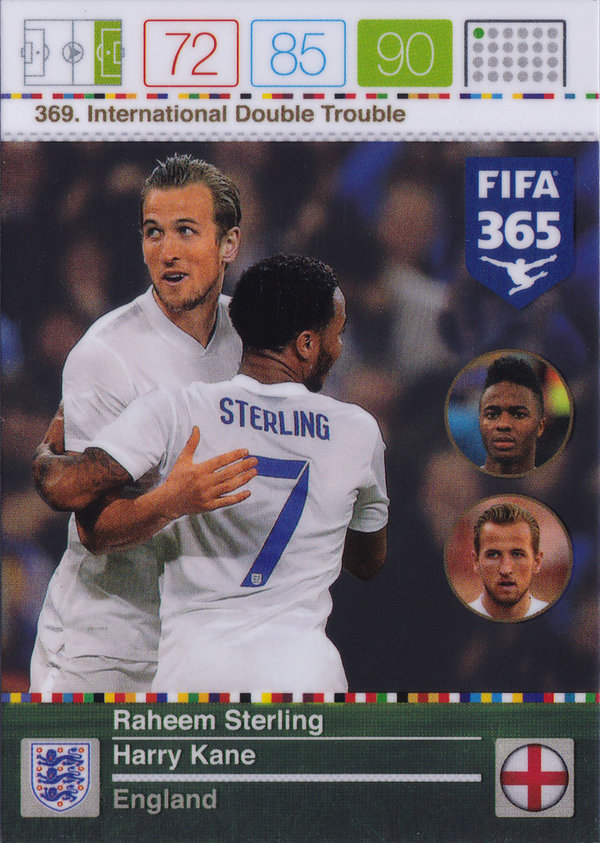 2015 FIFA 365 Adrenalyn XL International Double Trouble Raheem Sterling/Harry Kane England