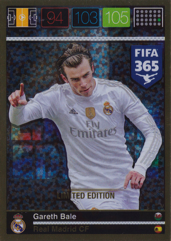 2015 FIFA 365 Adrenalyn XL Limited Edition Gareth Bale Real Madrid