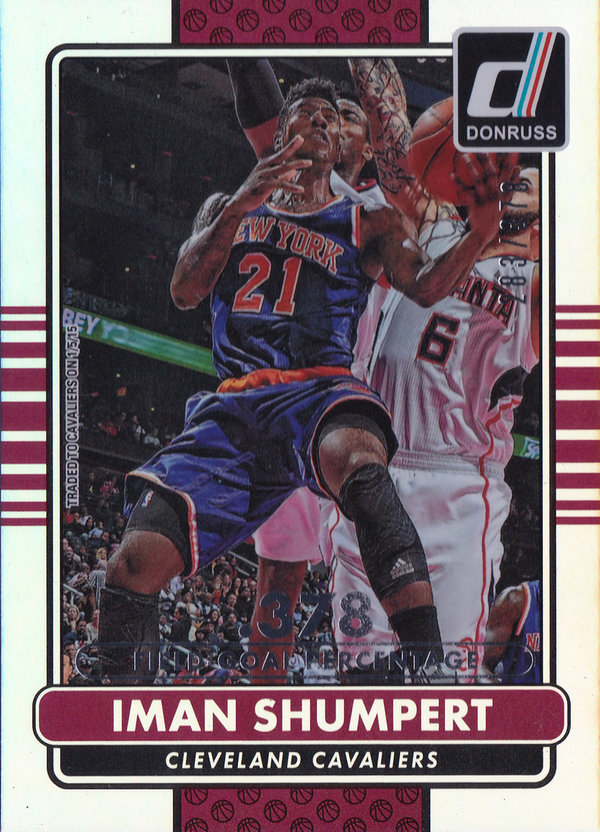 2014-15 Donruss Stat Line Season #79 Iman Shumpert /378 Cavaliers!