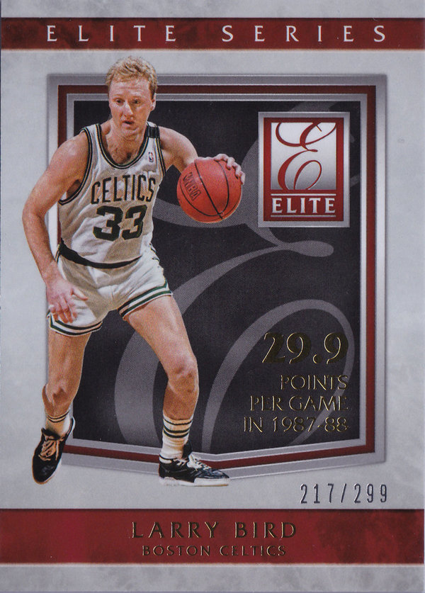 2015-16 Elite Series Inserts Production Line #32 Larry Bird /299 Celtics!