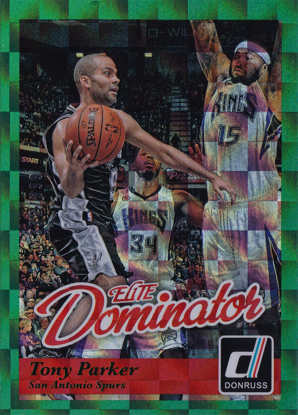 2014-15 Donruss Elite Dominator #10 Tony Parker /999 Spurs!