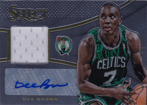 2013-14 Select Jersey Autographs #21 Dee Brown Celtics!