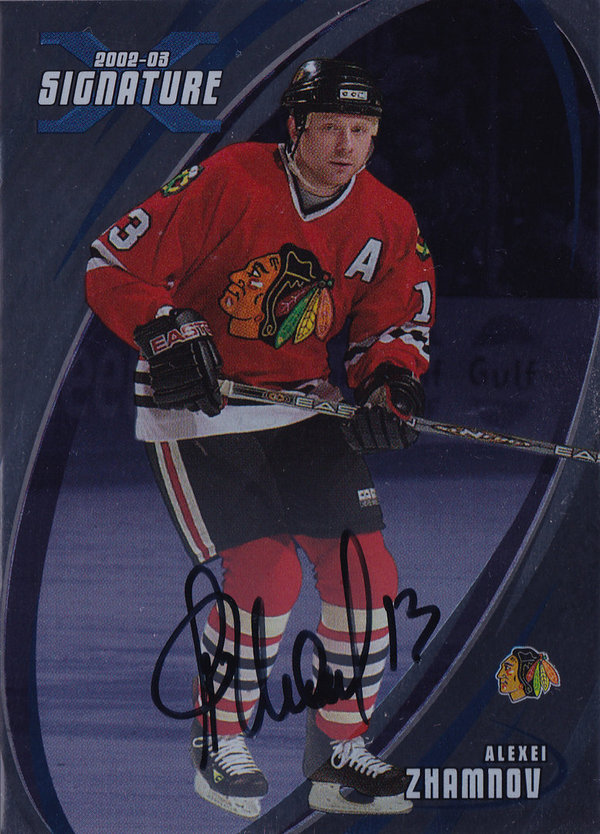 2002-03 BAP Signature Series Autographs #2 Alexei Zhamnov Blackhawks!