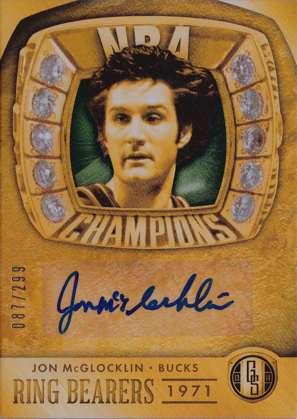 2013-14 Panini Gold Standard Ring Bearers Autograph Jon McGlocklin /299 Bucks!