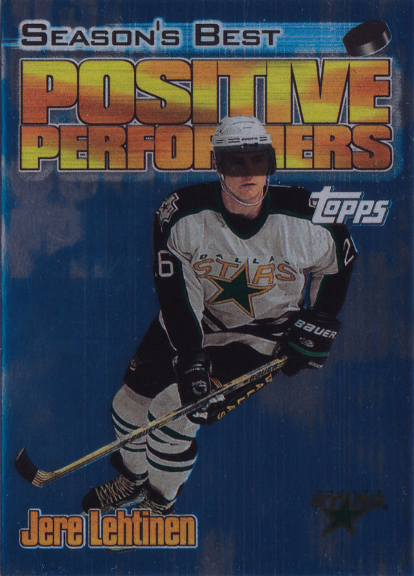 1999-00 Topps Positive Performers #PP6 Jere Lehtinen Stars!