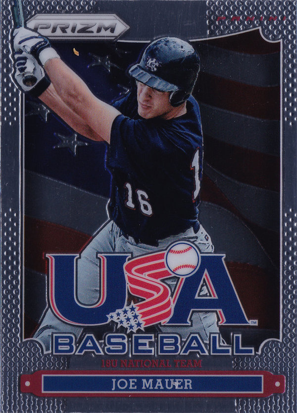 2013 Panini Prizm USA Baseball #2 Joe Mauer Twins!