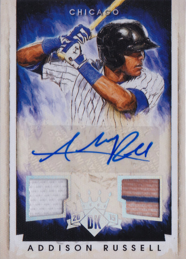 2015 Diamond Kings DK Signature Materials Silver #202 Addison Russell /199 Cubs!