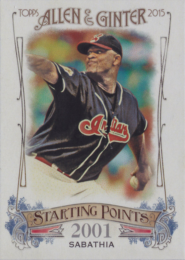 2015 Topps Allen and Ginter Starting Points #SP60 CC Sabathia Indians!