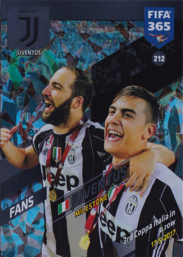 2018 Panini FIFA 365 Adrenalyn XL Milestone Juventus (Higuain, Dybala)