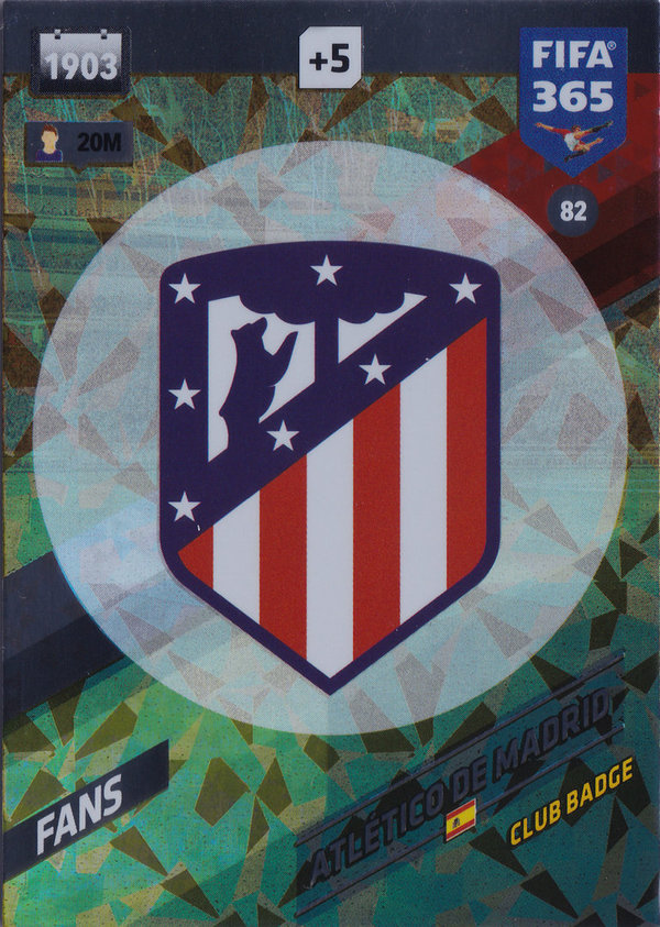 2018 Panini FIFA 365 Adrenalyn XL Club Badge Atletico de Madrid