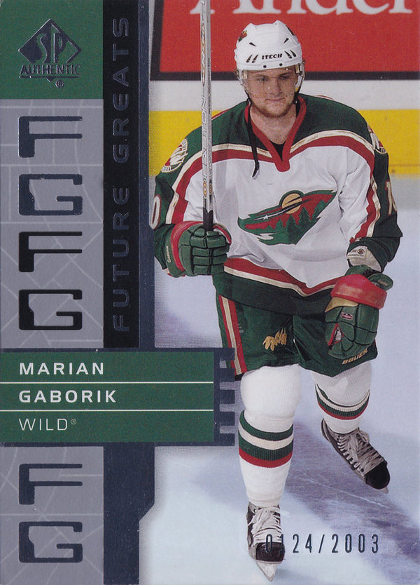 2002-03 SP Authentic #119 Marian Gaborik FG /2003 Wild!