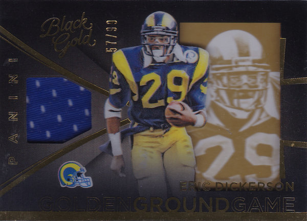 2015 Panini Black Gold Golden Ground Game Materials Eric Dickerson /99 Rams!
