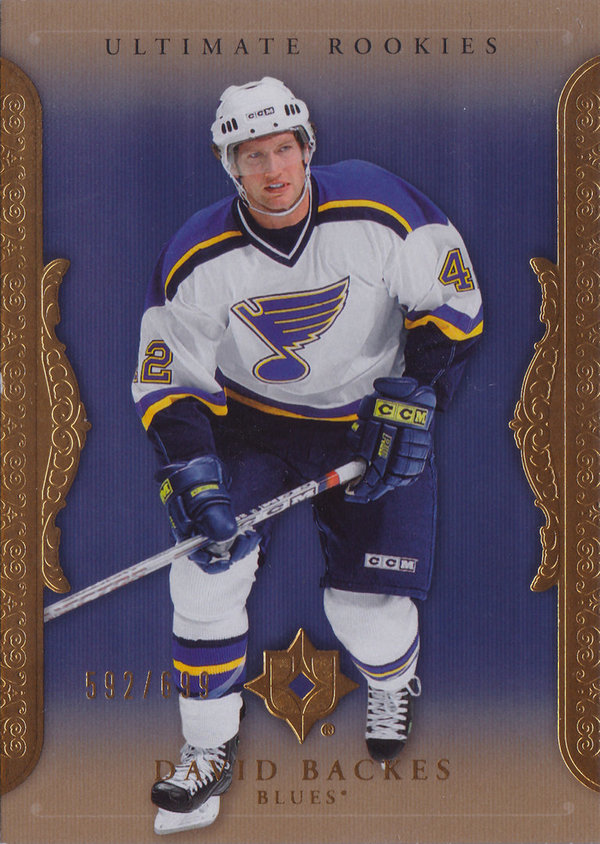 2006-07 Ultimate Collection #93 David Backes RC /699 Blues!