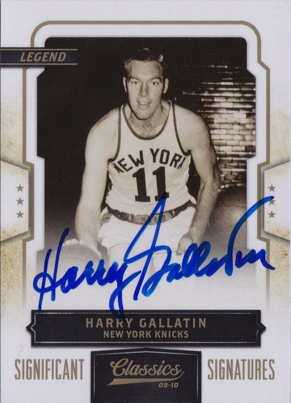 2009-10 Classics Significant Signatures Gold #103 Harry Gallatin /50 AUTO Knicks!