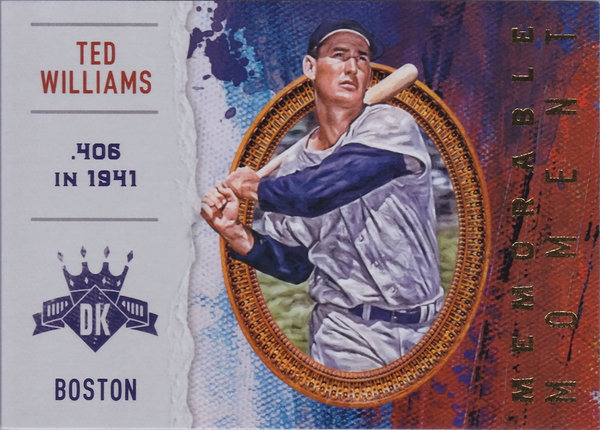 2017 Diamond Kings Memorable Moment #MM17 Ted Williams Red Sox!