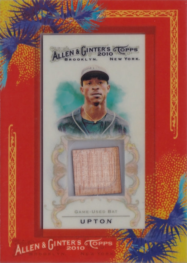 2010 Topps Allen and Ginter Relics B.J. Upton Bat Rays!