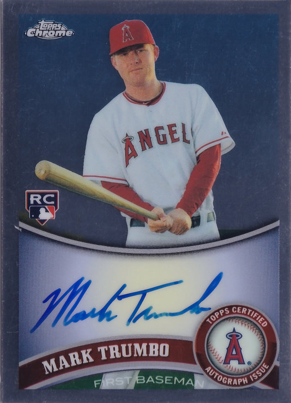 2011 Topps Chrome Rookie Autographs #178 Mark Trumbo AUTO RC Angels!