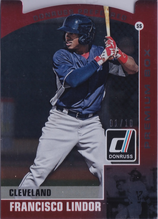 2015 Donruss Preferred Cut to the Chase Red #36 Francisco Lindor /10 Indians!