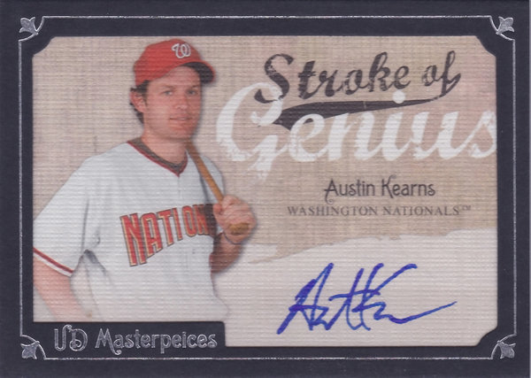 2007 UD Masterpieces Stroke of Genius Signatures #KE Austin Kearns AUTO Nationals!