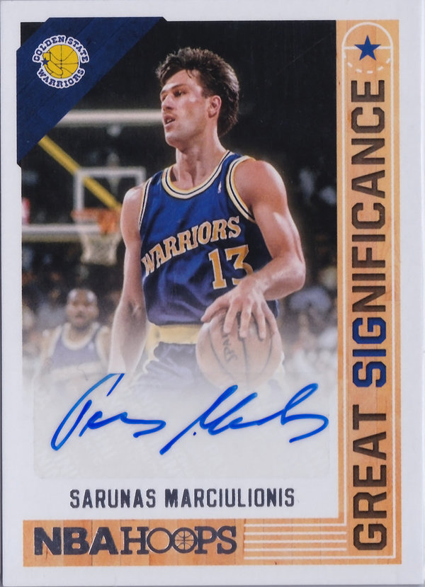 2017-18 Hoops Great SIGnificance Autographs Sarunas Marciulionis AUTO Warriors!