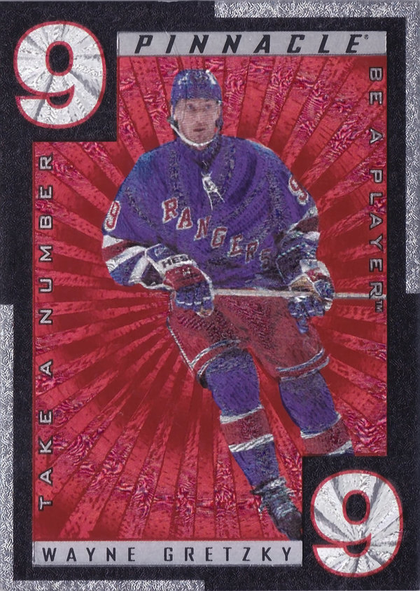 1997-98 Be A Player Take A Number #TN8 Wayne Gretzky Rangers!