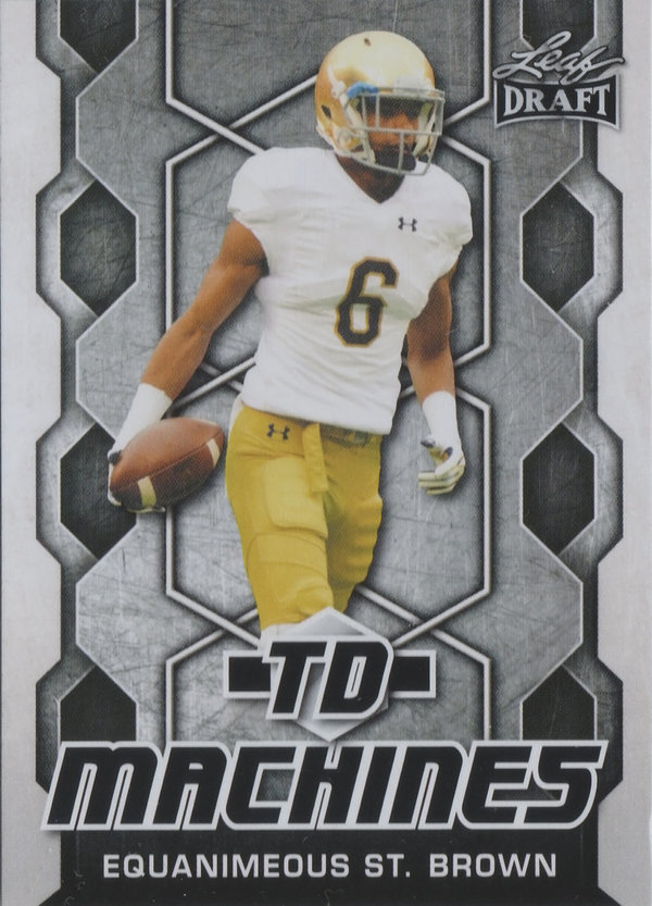 2018 Leaf Draft TD Machines #TD07 Equanimeous St. Brown Notre Dame