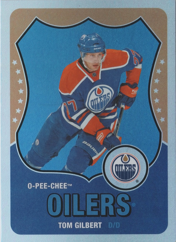 2010-11 O-Pee-Chee Retro Rainbow #218 Tom Gilbert Oilers/Ice Tigers!