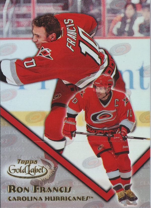 2000-01 Topps Gold Label Class 2 #80 Ron Francis Hurricanes!