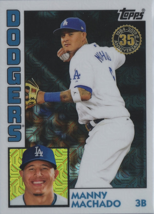 2019 Topps '84 Topps Silver Pack Chrome #T8415 Manny Machado Dodgers!