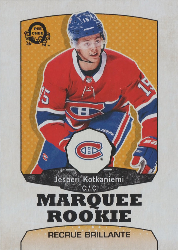 2018-19 O-Pee-Chee Retro #623 Jesperi Kotkaniemi Rookie Canadiens!
