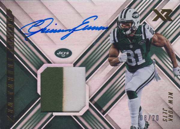 2018 Panini XR Autograph Swatches #29 Quincy Enunwa AUTO Jersey /20 Jets!