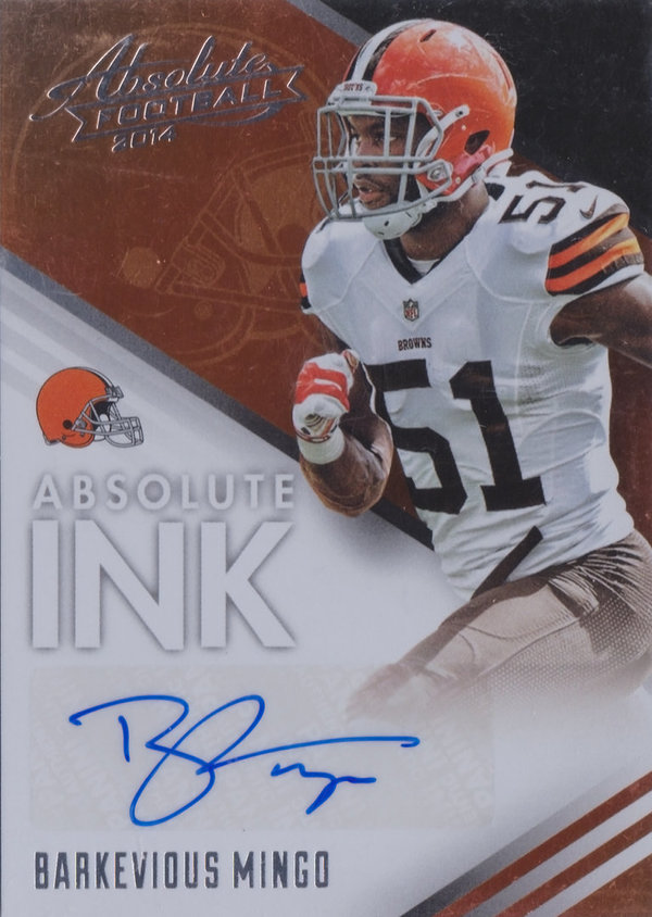2014 Absolute Absolute Ink #14 Barkevious Mingo AUTO Browns!