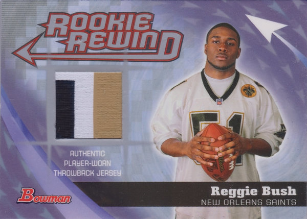 2006 Bowman Rookie Rewind Jerseys Reggie Bush Saints!