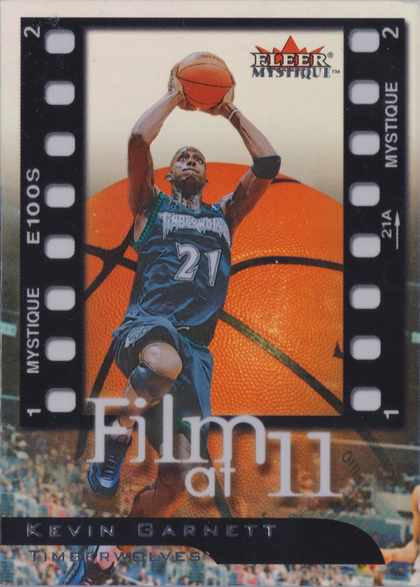 2000-01 Fleer Mystique Film at Eleven #FE4 Kevin Garnett Timberwolves!