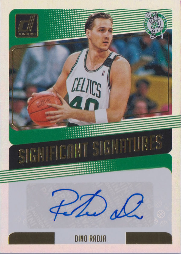 2018-19 Donruss Significant Signatures #34 Dino Radja AUTO Celtics!