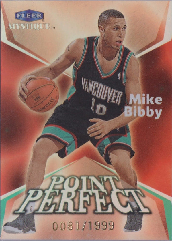 1999-00 Fleer Mystique Point Perfect #PP1 Mike Bibby /1999 Grizzlies!