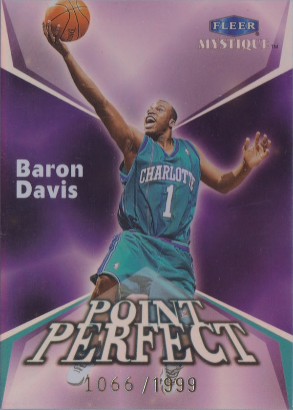 1999-00 Fleer Mystique Point Perfect #PP8 Baron Davis /1999 Hornets!