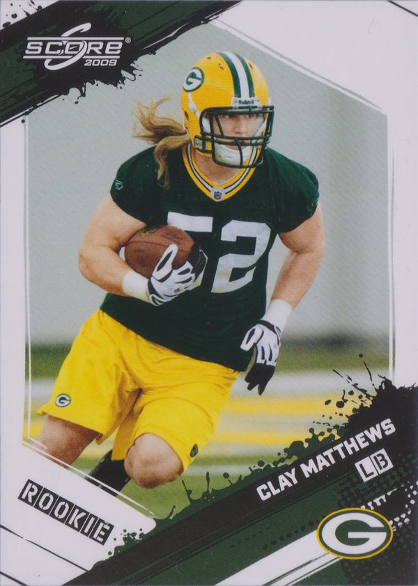2009 Score #324 Clay Matthews RC Packers!