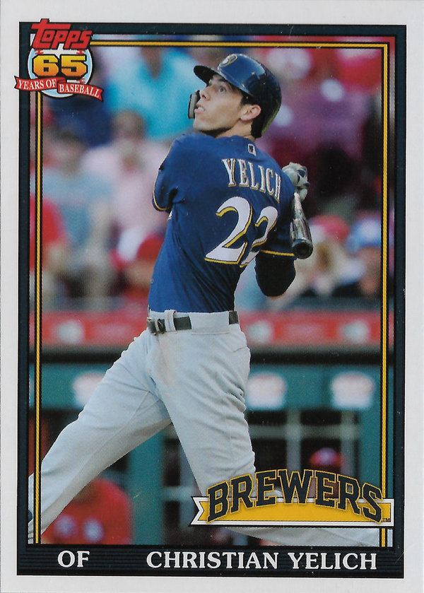 2020 Topps Topps Choice #TC17 Christian Yelich Brewers!