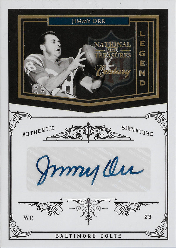 2010 Playoff National Treasures Century Gold Signature #182 Jimmy Orr AUTO /25 Colts!