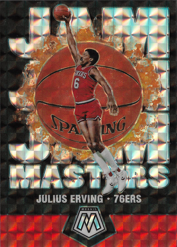 2019-20 Panini Mosaic Jam Masters Mosaic #2 Julius Erving 76ers!