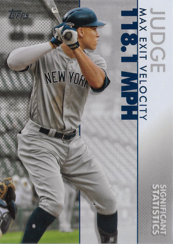 2020 Topps Significant Statistics #SS2 Aaron Judge Yankees!