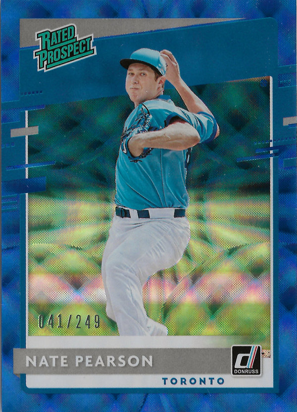 2020 Donruss Rated Prospects Blue #6 Nate Pearson /249 Blue Jays!