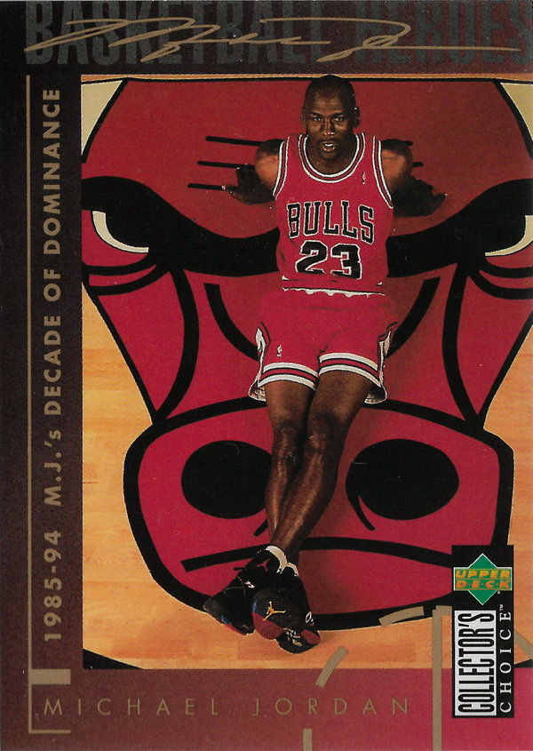 1994-95 Collector's Choice International German #218 Michael Jordan/1985-94 M.J.'s DoD Bulls!