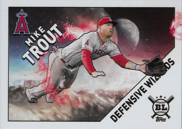2020 Topps Big League Defensive Wizards #DW14 Mike Trout Angels!