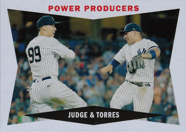 2020 Topps Archives '60 Topps Combo Cards #60CCJT Aaron Judge/Gleyber Torres Yankees!