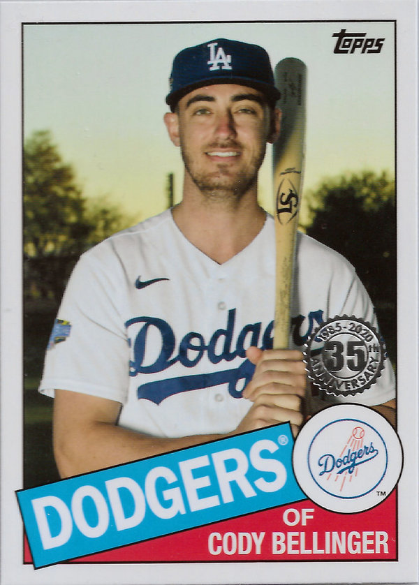 2020 Topps Update '85 Topps #85TB20 Cody Bellinger Dodgers!
