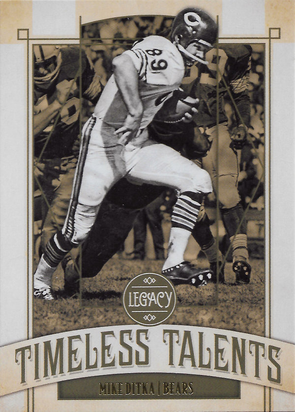 2019 Panini Legacy Timeless Talents #4 Mike Ditka Bears!